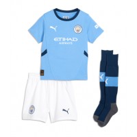 Manchester City Ilkay Gundogan #19 Heimtrikotsatz Kinder 2024-25 Kurzarm (+ Kurze Hosen)